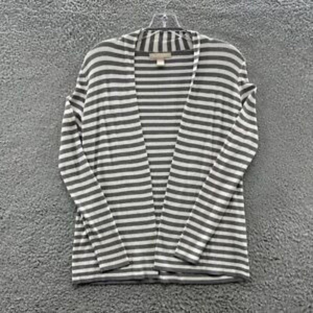 Banana Republic Sweater Women's XS Gray Striped‎ Cardigan Sweater Ladies Size XS